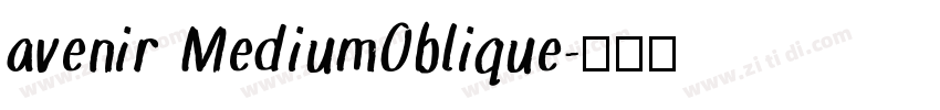avenir MediumOblique字体转换